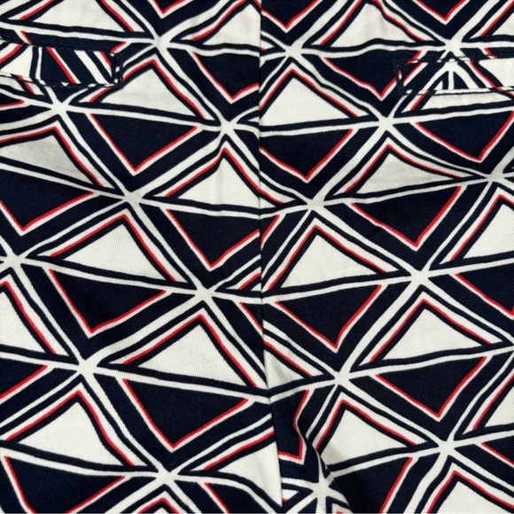 Merona Shorts Geometric Triangles Patriotic Nautical Americana Women's Size 14 - Picture 8 of 13